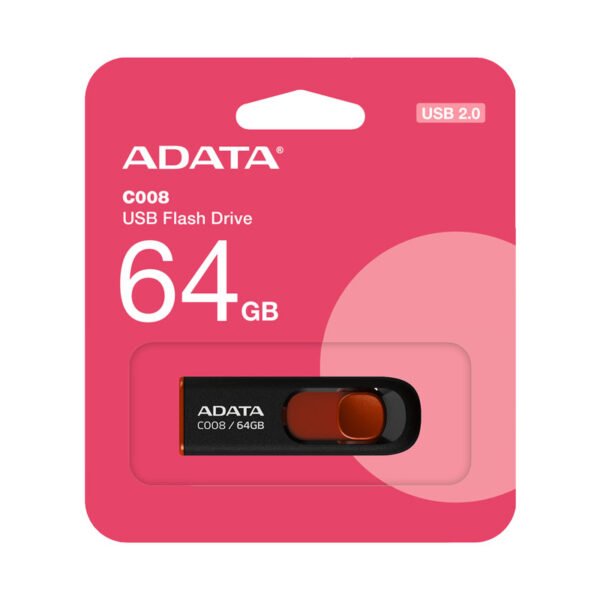 Unidad Flash USB C008 Negro/Rojo 64GB - Image 3